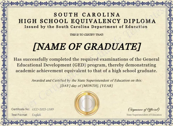South Carolina High School Equivalency Certificate