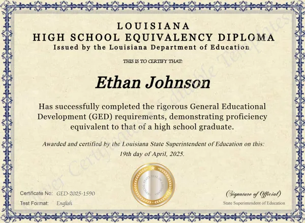 Louisiana High School Equivalency Certificate