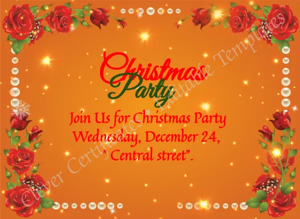 Editable Christmas Invitation Card PDF