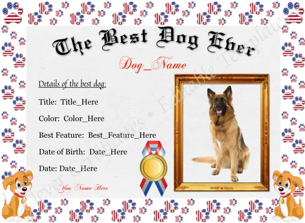 The Best Dog Ever Award