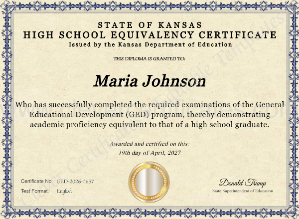 Kansas High School Equivalency Certificate