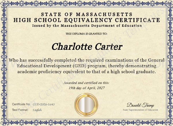 Massachusetts High School Equivalency Certificate