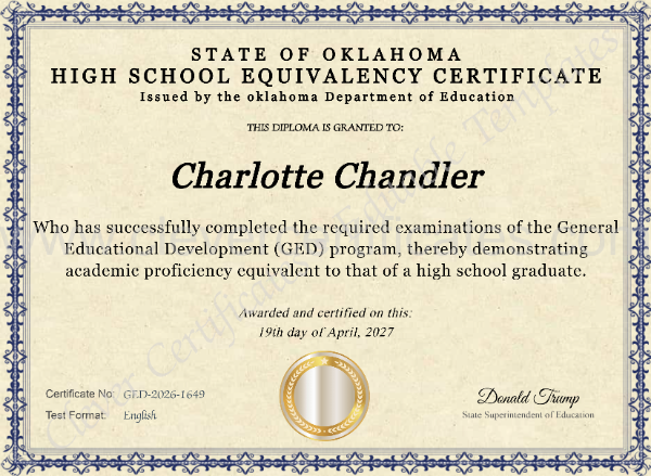 Oklahoma High School Equivalency Certificate