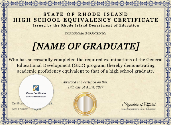 Rhode Island High School Equivalency Certificate