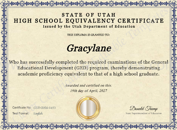 Utah High School Equivalency Certificate