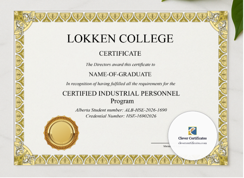 Printable Alberta High School Equivalency Diploma Landscape presented in a sleek wooden frame, elegantly arranged on a stylish table.