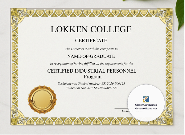 Editable Saskatchewan High School Equivalency Diploma Landscape presented in a sleek wooden frame, elegantly arranged on a stylish table.