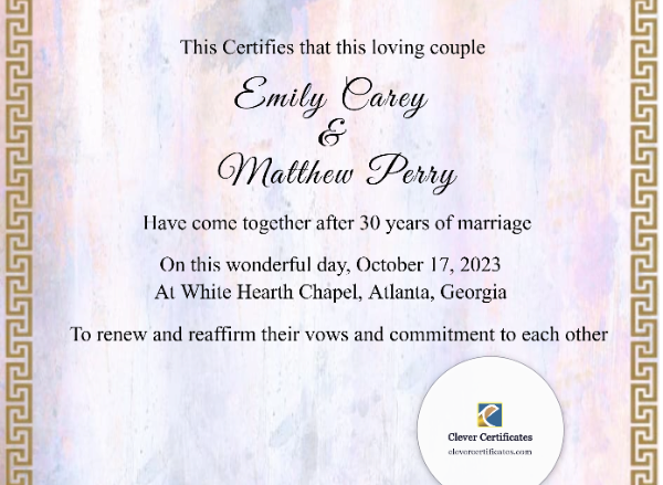 Marriage Blessing Certificate A4 Portrait — Certificate Template Preview