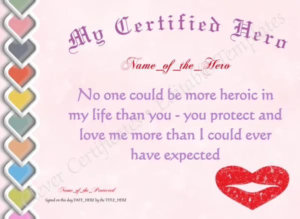 My Certified Hero Certificate