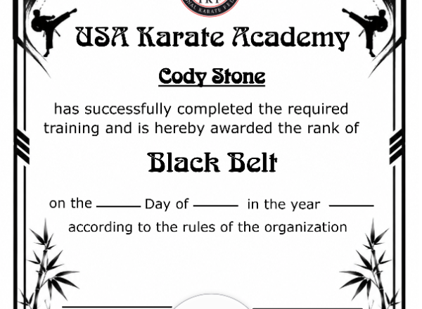 Editable Certificate Of Martial Arts Portrait — Certificate Template Preview
