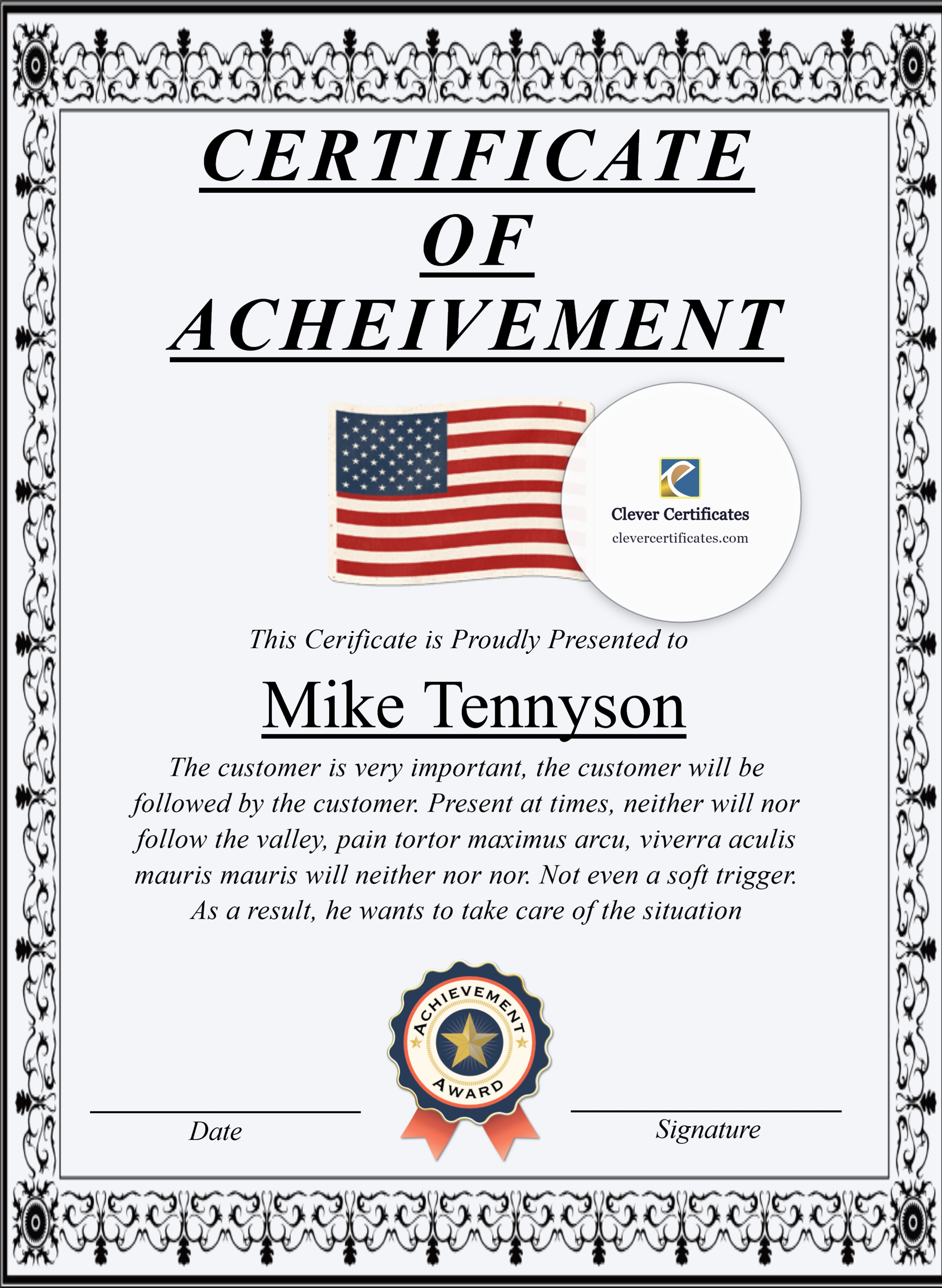 Editable Karate Black Belt Achievement Certificate Portrait — Certificate Template Preview