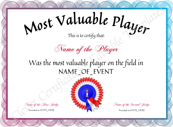 Most Valuable Player Award