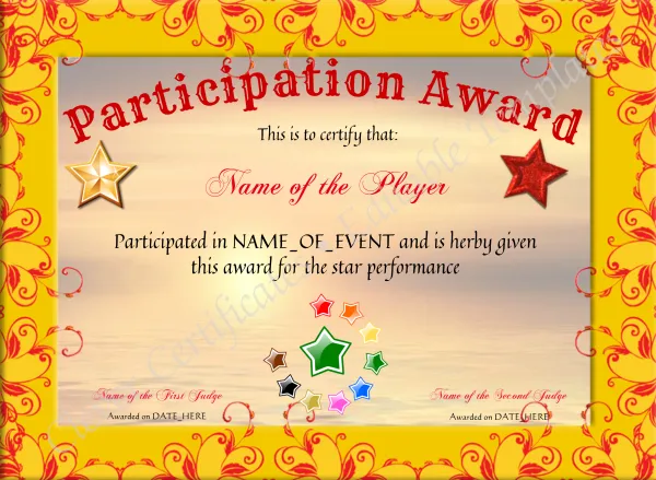 Participation Award