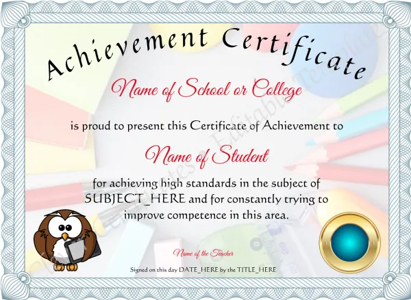 Achievement Certificate