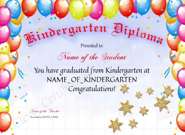 Kindergarten Diploma