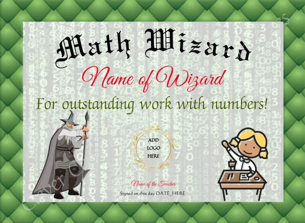 Math Wizard Award