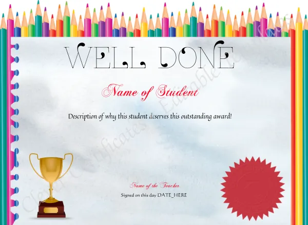 Well Done Award