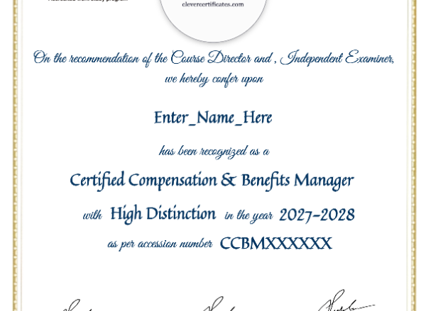 Certified Compensation Benefits Manager