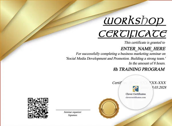 Workshop Certificate Of Completion