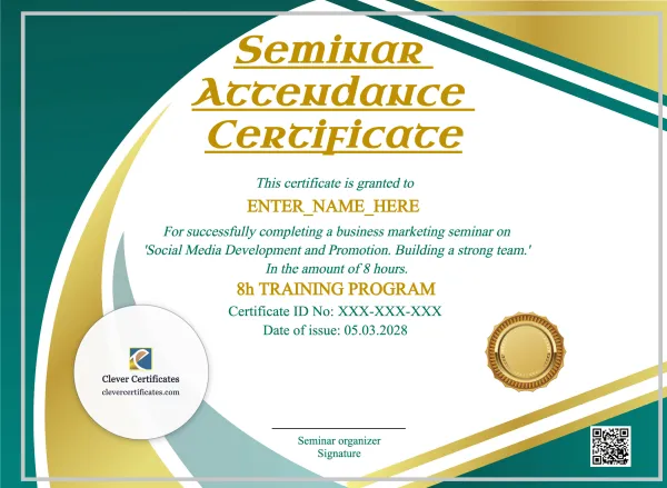 Online Workshop Completion Certificate