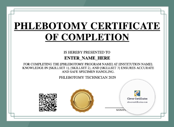 Phlebotomy Training Certificate