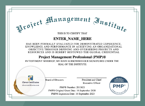 Project Management Professional Certificate