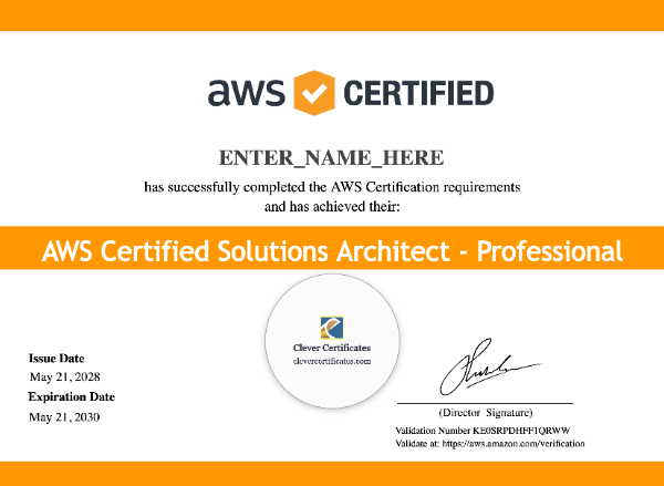 AWS Certified Solutions Architect Certificate