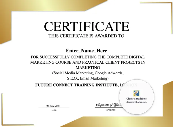 Free Digital Marketing Certificate