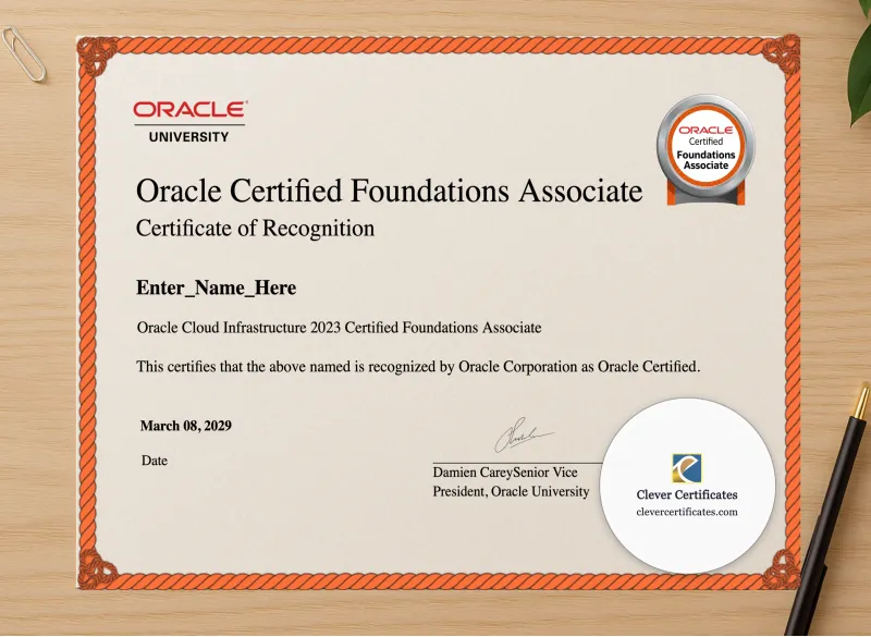 Professional preview of Multi Cloud Infrastructure Professional Track certificate on high-quality stationery paper, ideal for showcasing the final look.