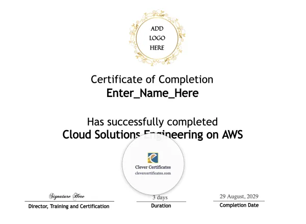 Free Cloud Solutions Engineering Certificate Of Completion