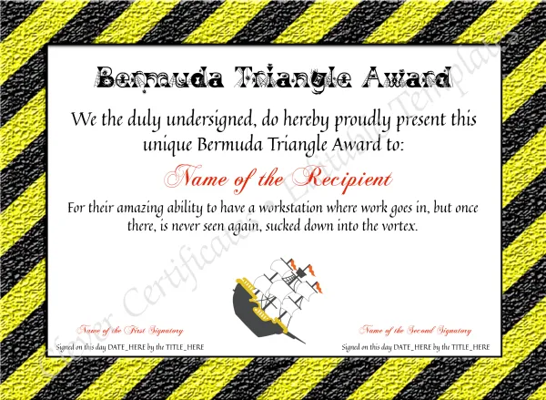 Bermuda Triangle Award