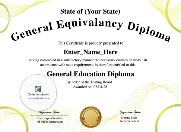 Free High School Equivalency Graduation Certificate