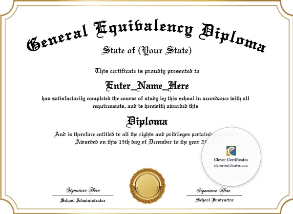 Free GED Academic Achievement Certificate