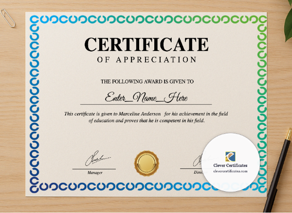 Professional preview of Employee Recognition Certificate certificate on high-quality stationery paper, ideal for showcasing the final look.