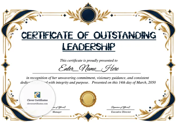 Free Leadership Excellence Certificate