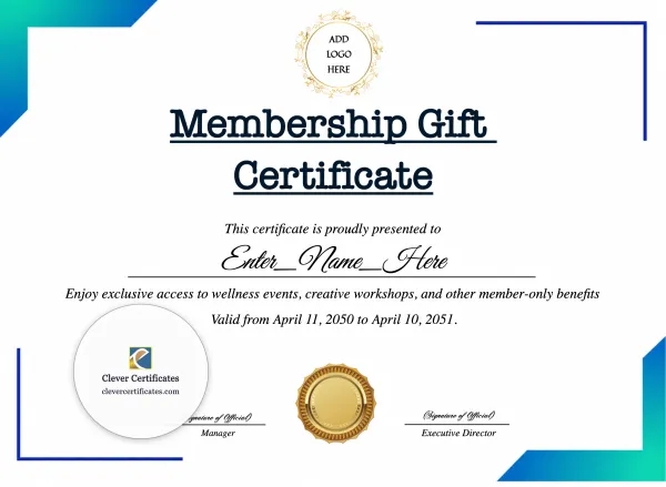 Free Association Membership Certificate
