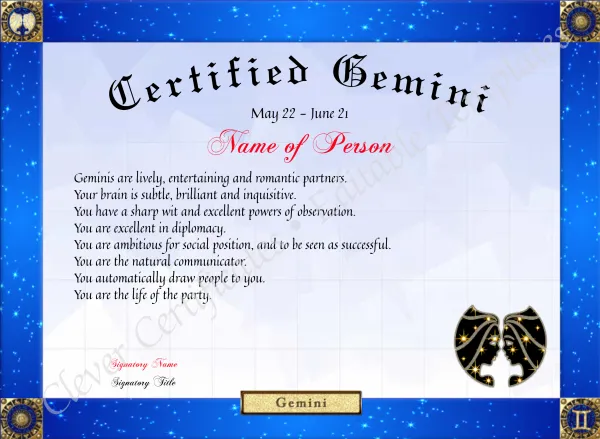 Certified Gemini Award