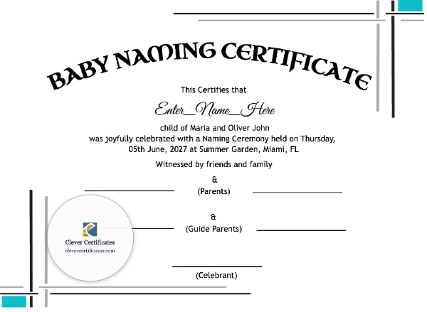 Free New Mexico Baby Naming Certificate