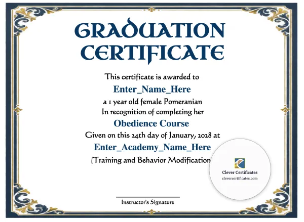 Free Master of Treats Certificate Template