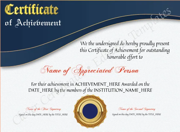 Achievement Certificate Modern