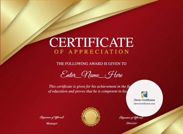 Free Employee Appreciation Award Certificate