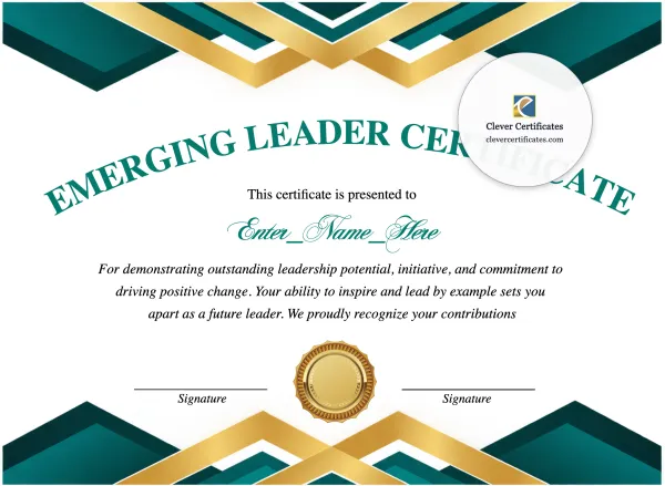 Free Emerging Leader Certificate
