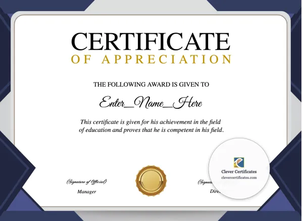 Free Staff Appreciation Certificate