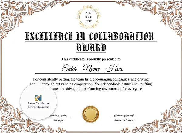 Free Excellence In Collaboration Award