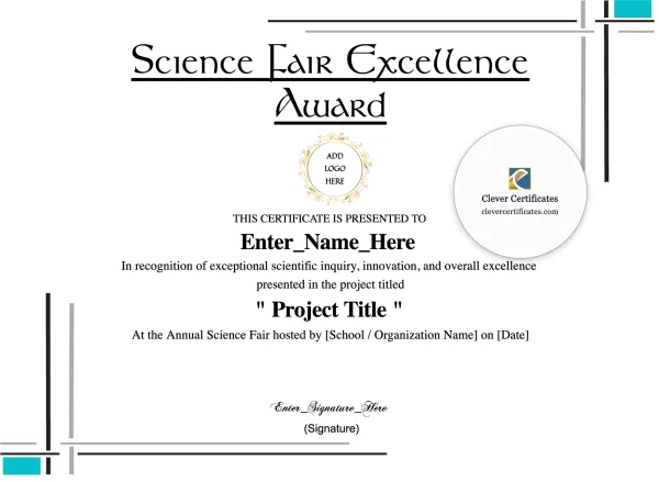 Free Science Fair Excellence Award