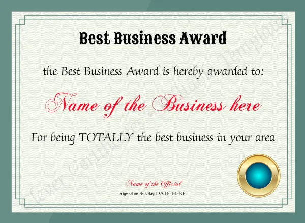Best Business Award