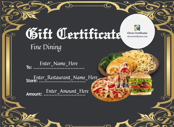 Free Restaurant Gift Certificate
