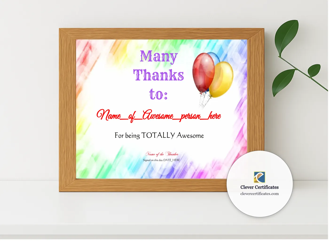 Realistic mockup featuring Totally Awesome displayed within a modern frame, set against a minimalistic background.