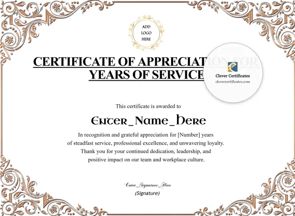 Free Work Anniversary Certificate