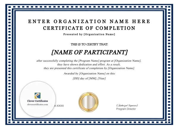 Free Program Completion Certificate — Minimal White Landscape